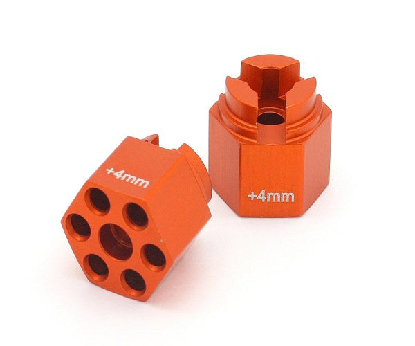 Hpi HPI87075 Aluminum Hex Hub 4mm Offset Orange (2) - PowerHobby