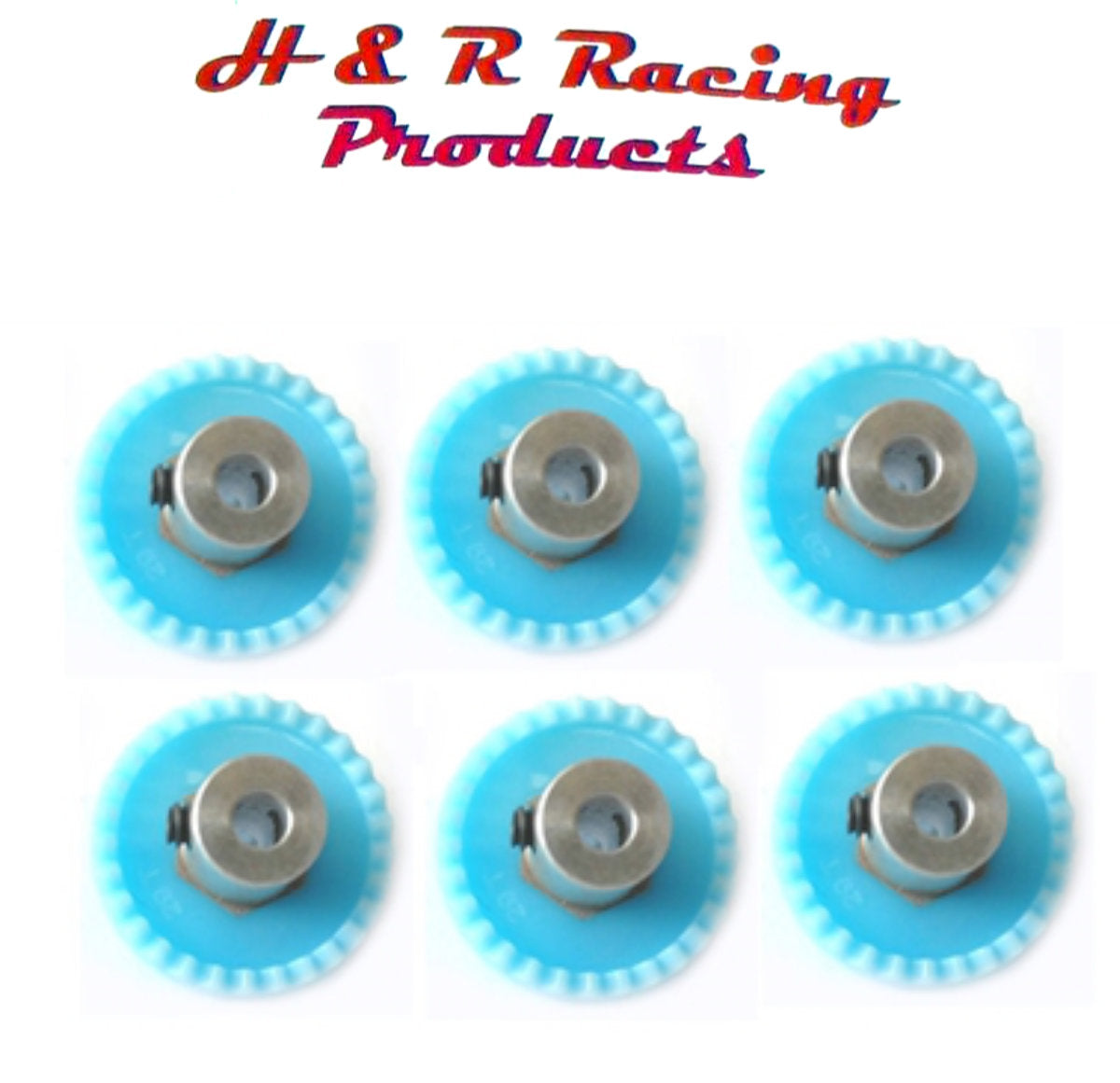 H&R Racing HR229 29 Tooth 48 Pitch Crown Gear 1/8" Axle 6 Pack 1/24 Slot Car