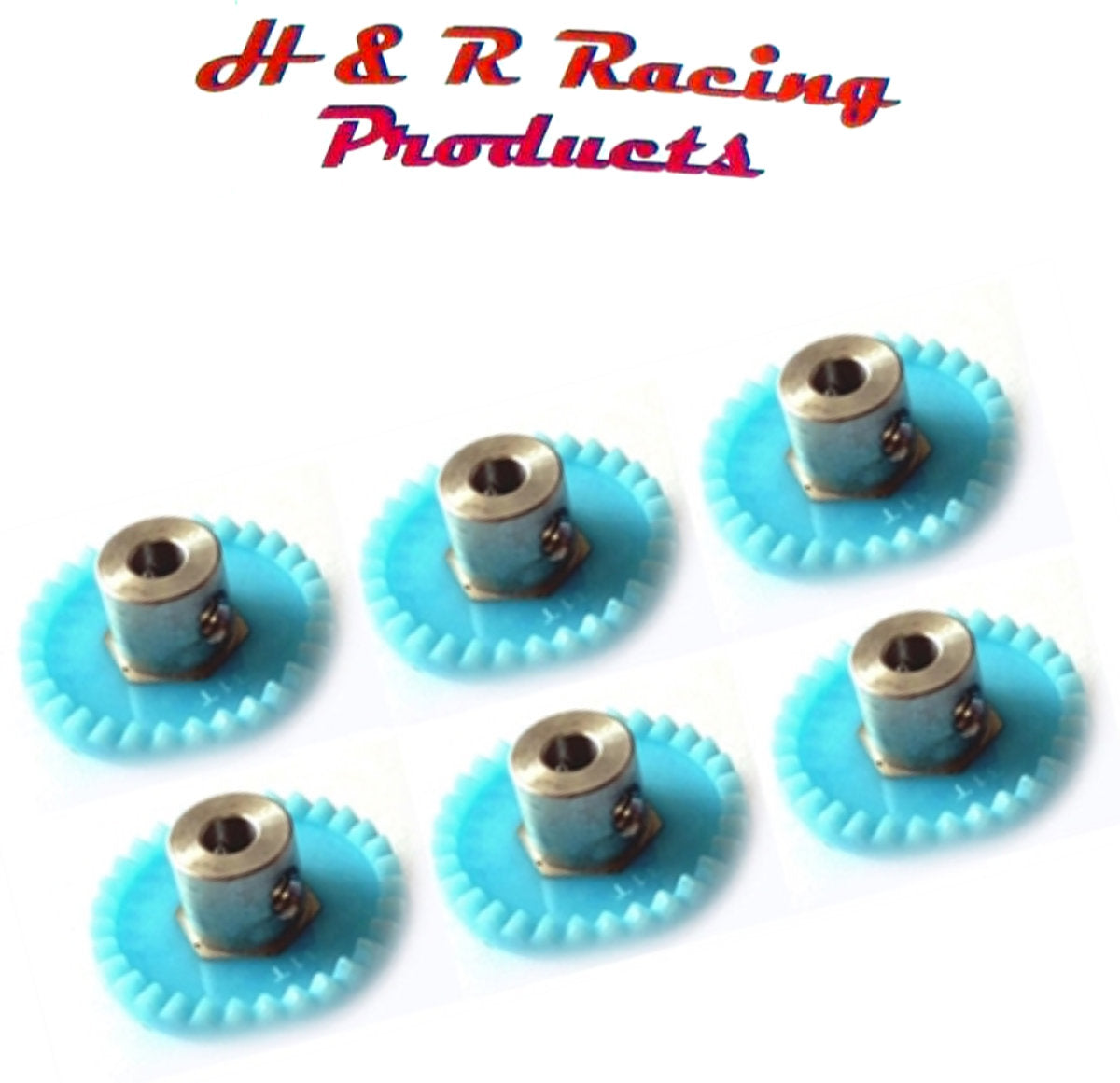 H&R Racing HR230 30T 30 Tooth 48 Pitch Crown Gear 1/8" Axle 6pc 1/24 Slot Car