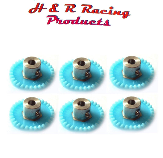 H&R Racing HR231 31T 31 Tooth 48 Pitch Crown Gear 1/8" Axle 6pc 1/24 Slot Car