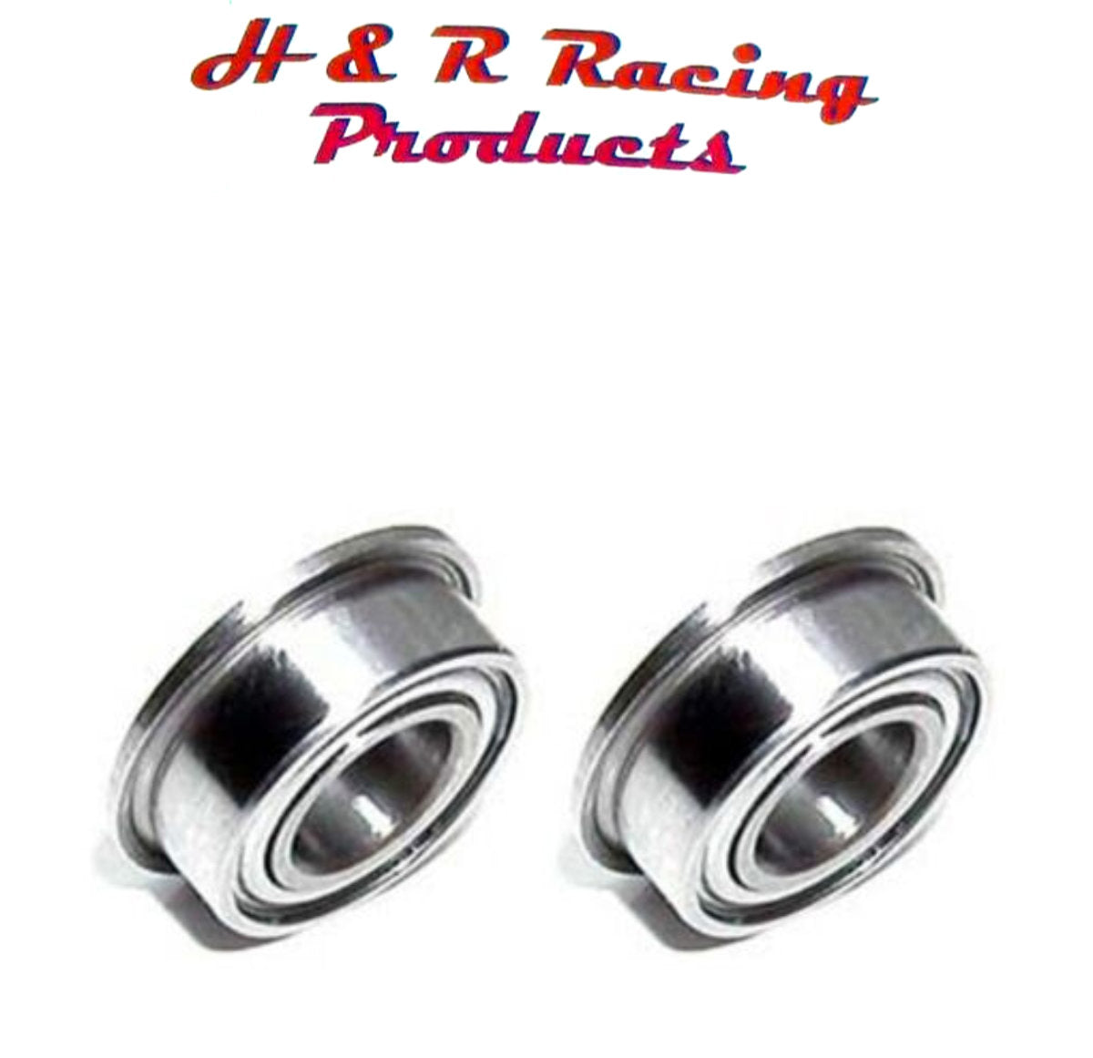 H&R Racing HR305 1/8" x 1/4" Flanged Ball Bearings Chrome Steel 1/24 Slot Car