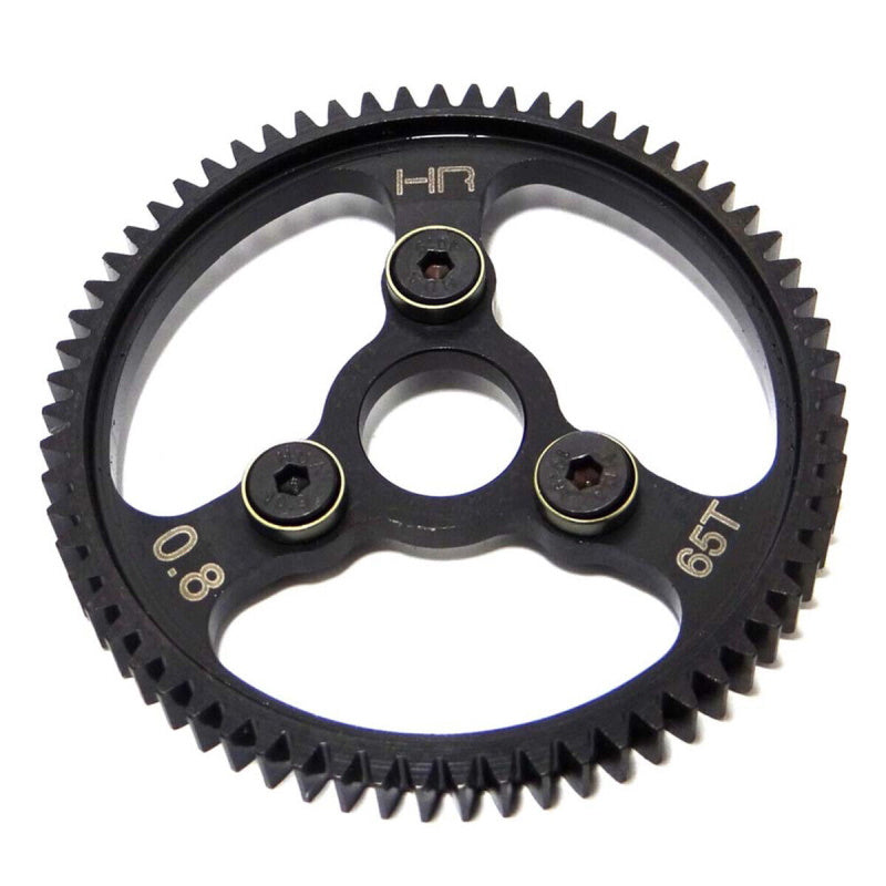 Hot Racing HRASERVO265 Steel Spur Gear (65T 0.8 Mod) (Gunmetal): Traxxas - PowerHobby