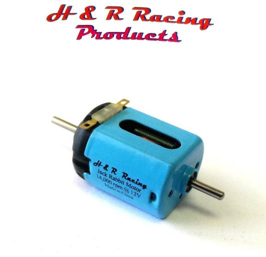 H&R Racing HRMJR1 Jack Rabit Motor 14,000 RPM 14K 2mm Double Shaft 1/24 Slot Car