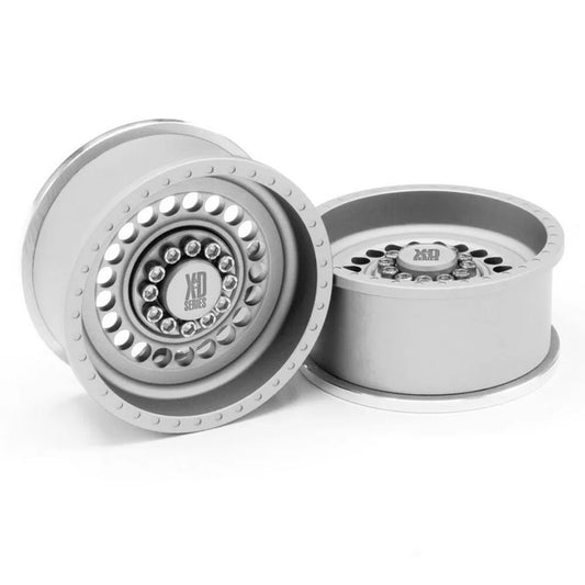 Vanquish IRC00311 KMC 1.9" XD136 Panzer Crawler Wheel (Silver) (2) - PowerHobby