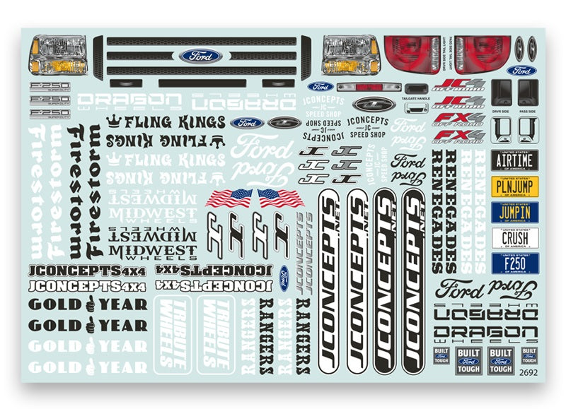 Jconcepts 0370 2005 Ford F-250 Super Duty MT 1/10 Monster Truck Body