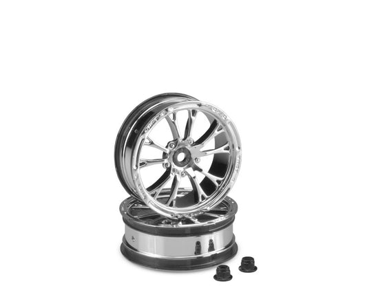 JConcepts Tactic Street Eliminator 2.2" Front Drag Racing Wheels (2) Chrome w/12mm Hex