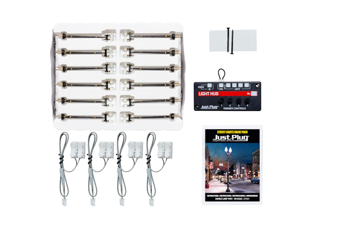 Woodland Scenics JP5901 HO Scale Value Pack - Double Lamp Post