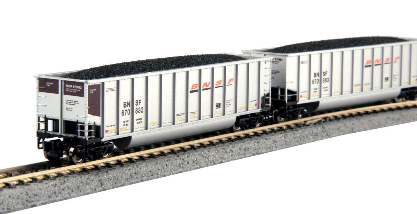 Kato 106-4625 N Bethgon Coalporter 8-Car Set BNSF Swoosh