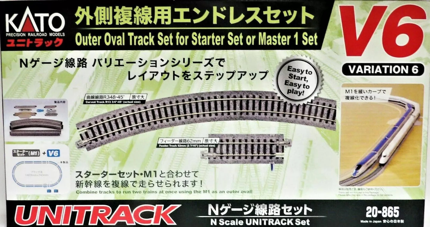 KATO 20-865 N Scale New 2024 V6 Outside Loop Track Set