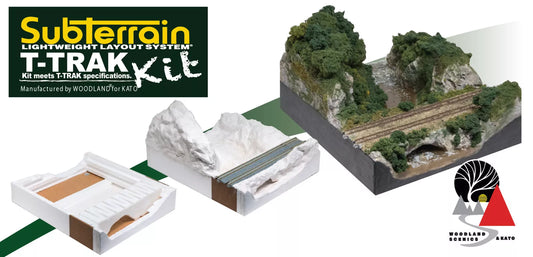 Kato 28-885 N Scale T-Trak Sub Terrain Layout System Straight Kit