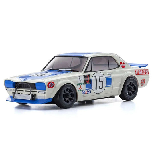 Kyosho KYO32643BL 1/28 1972 Nissan Skyline GT-R MINI-Z AWD RTR, Blue