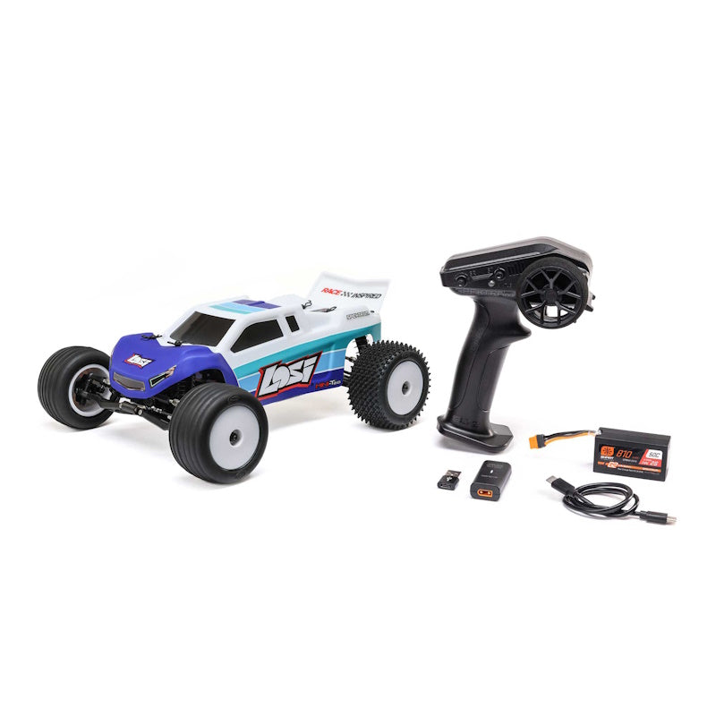 Losi LOS-1056T2 Mini-T 2.0 V2 1/18 RTR 2WD Brushless Stadium Truck - Blue