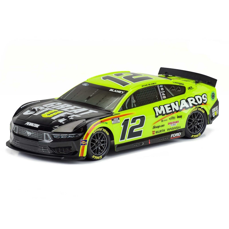 Losi 1/12 NASCAR AWD RC Racecar, Ryan Blaney No. 12 Menards 2024 Ford Mustang