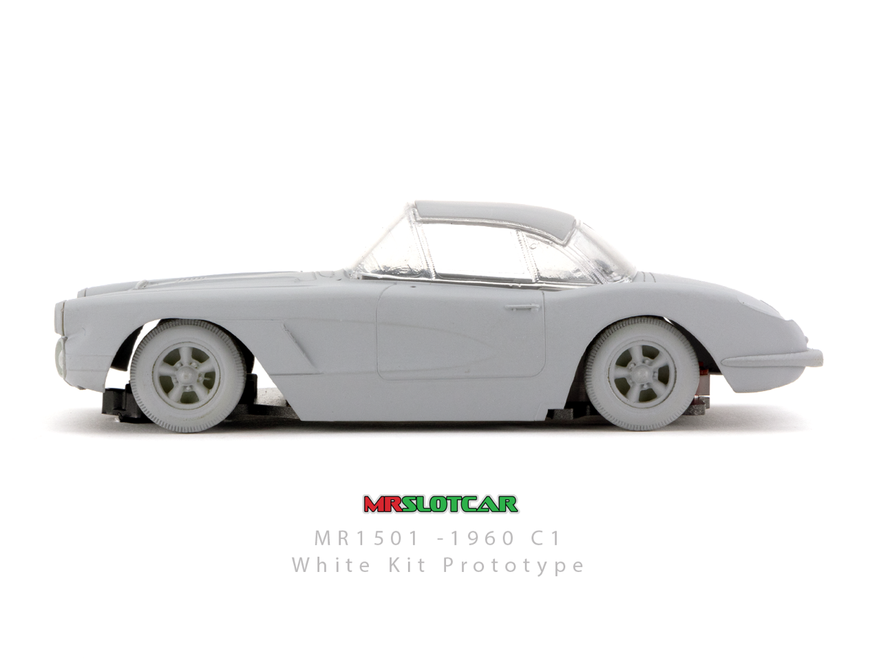 MRSLOTCAR 1960 Chevy Corvette C1 White Kit 1/32 Slot Car MR1501 MR Slotcar