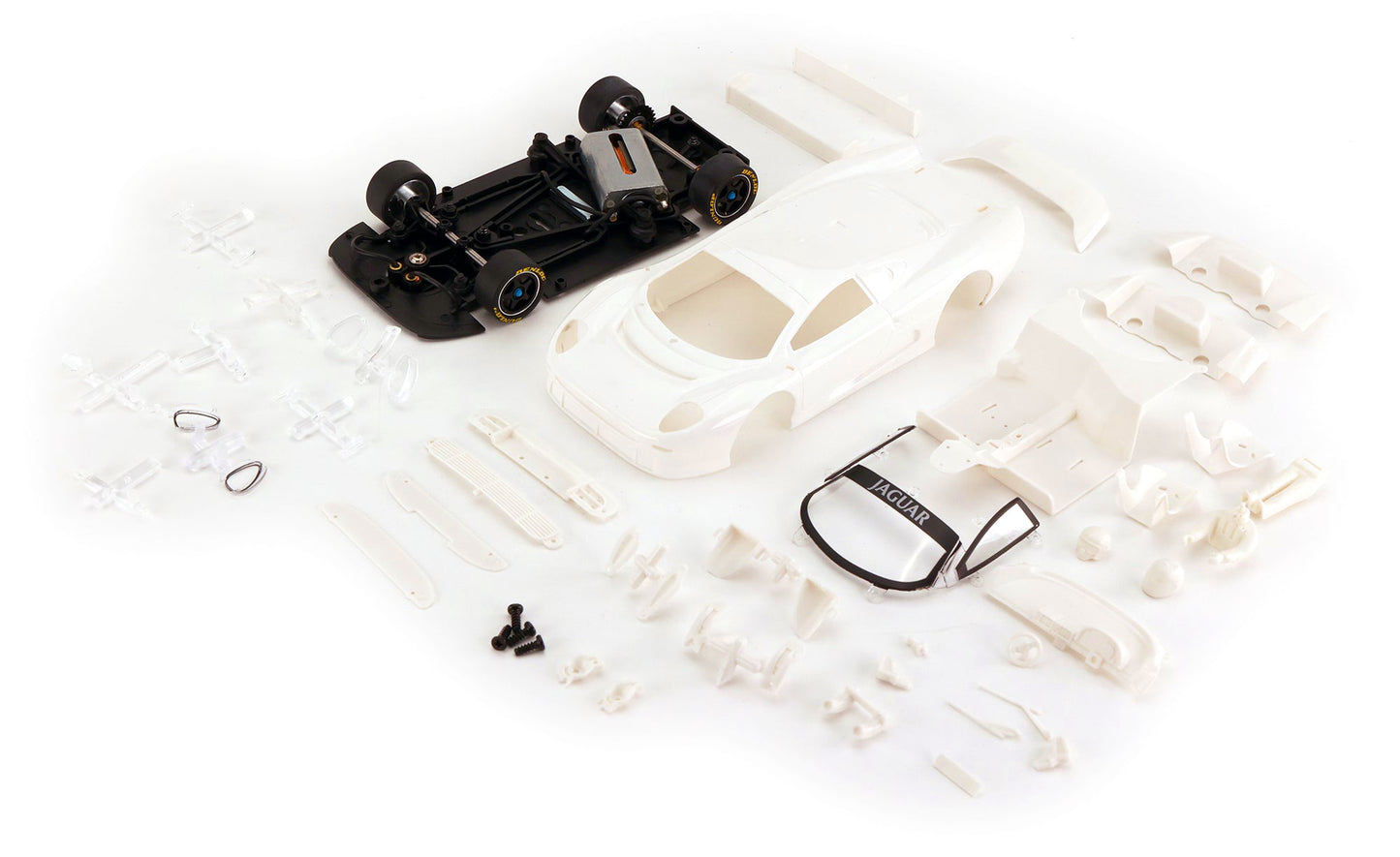 MRSLOTCAR Jaguar XJ220 White Unpainted Kit 1/32 Slot Car MR1081 MR SlotCar