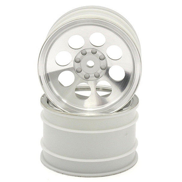 Kyosho OTH245SCB 8 Hole Wheels 50mm Satin / Chrome (2pcs) for Optima - PowerHobby