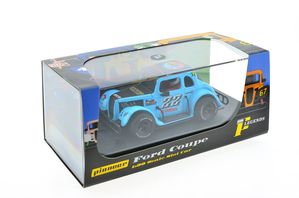 Pioneer P063 Legends Racer '34 Ford Coupe Blue 1/32 Slot Car for Scalextric DPR