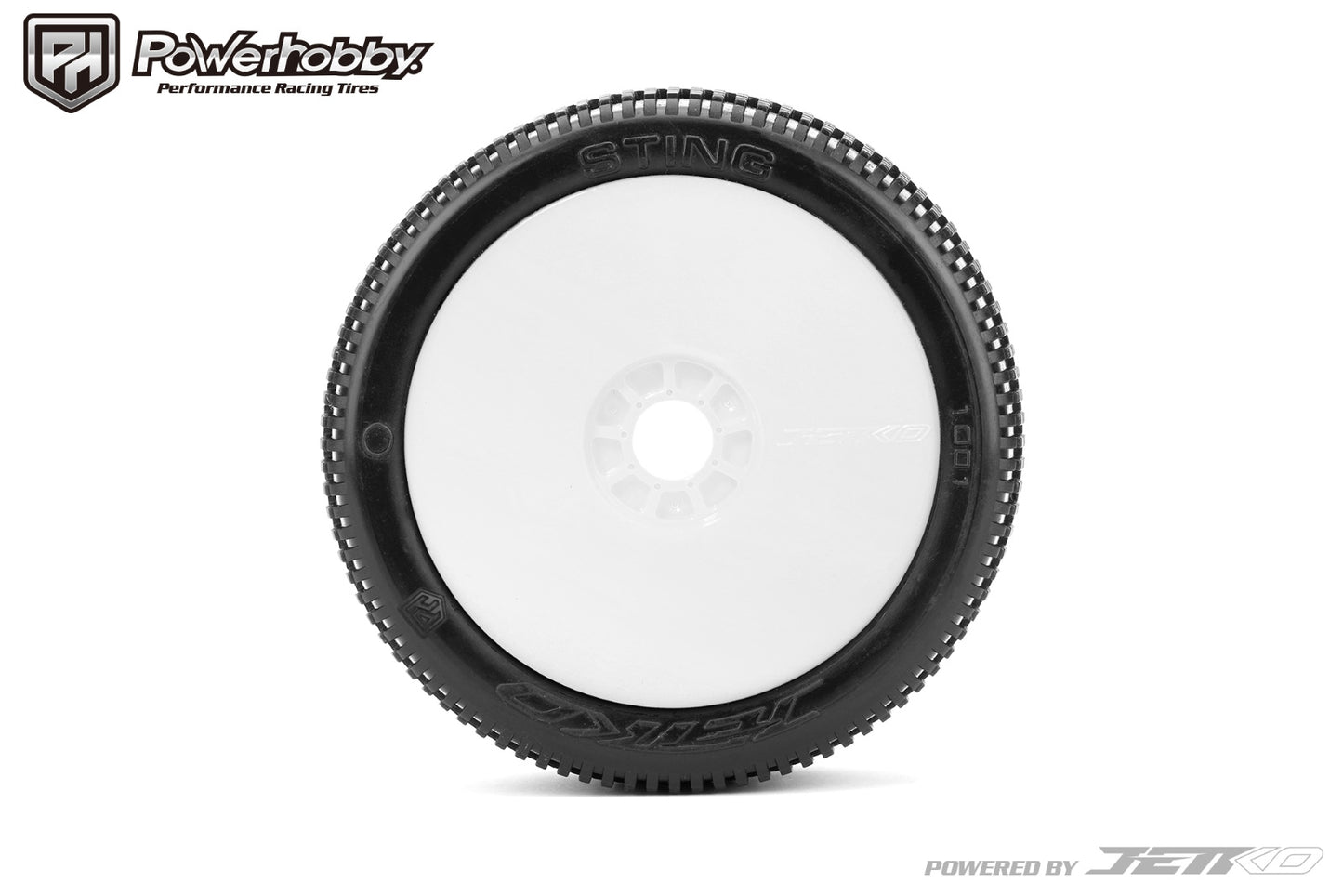 Powerhobby Sting 1/8 Buggy Mounted Tires White (2) Super Soft - PowerHobby