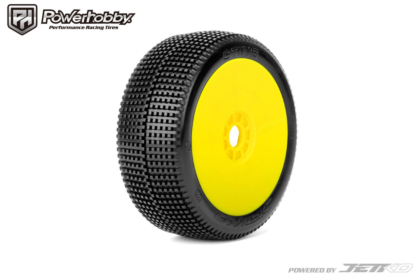 Powerhobby Sting 1/8 Buggy Mounted Tires Yellow (2) Super Soft - PowerHobby