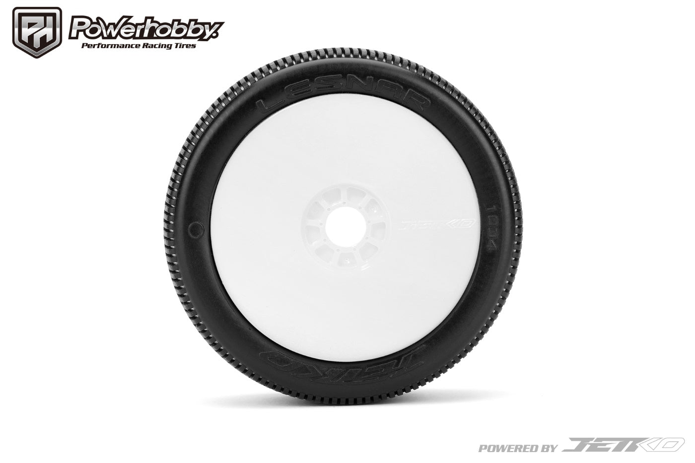 Powerhobby Lesnar 1/8 Buggy Mounted Tires White Dish Wheels (2) Super Soft - PowerHobby