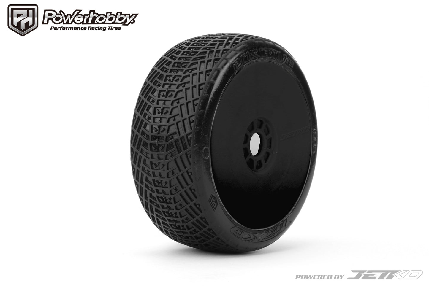 Powerhobby Positive 1/8 Buggy Mounted Tires Black (2) Super Soft - PowerHobby