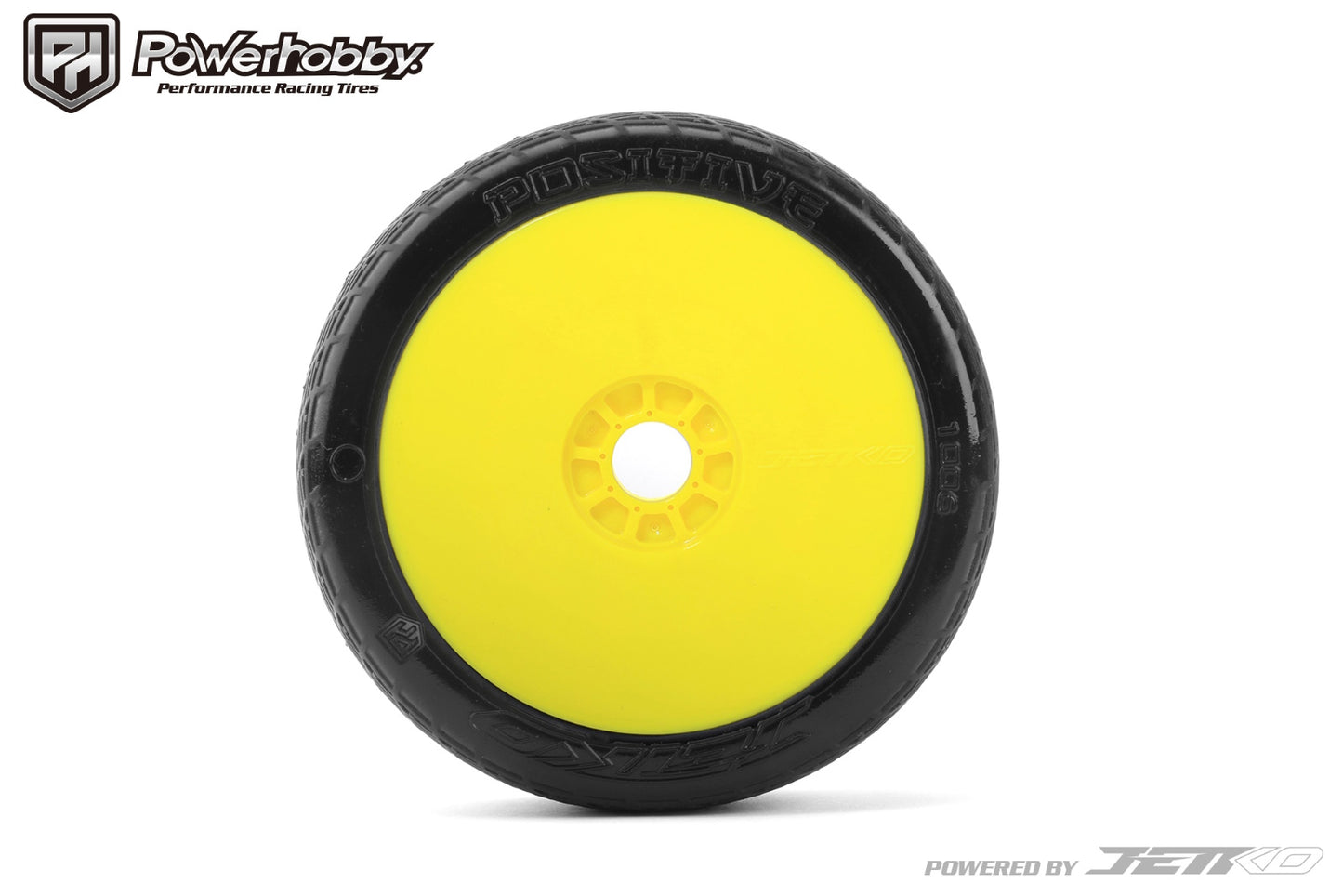 Powerhobby Positive 1/8 Buggy Mounted Tires Yellow (2) Super Soft - PowerHobby