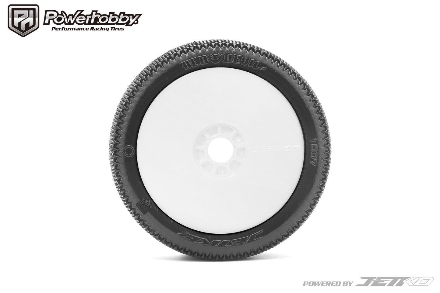 Powerhobby Red Devil 1/8 Buggy Mounted Tires White (2) Super Soft - PowerHobby