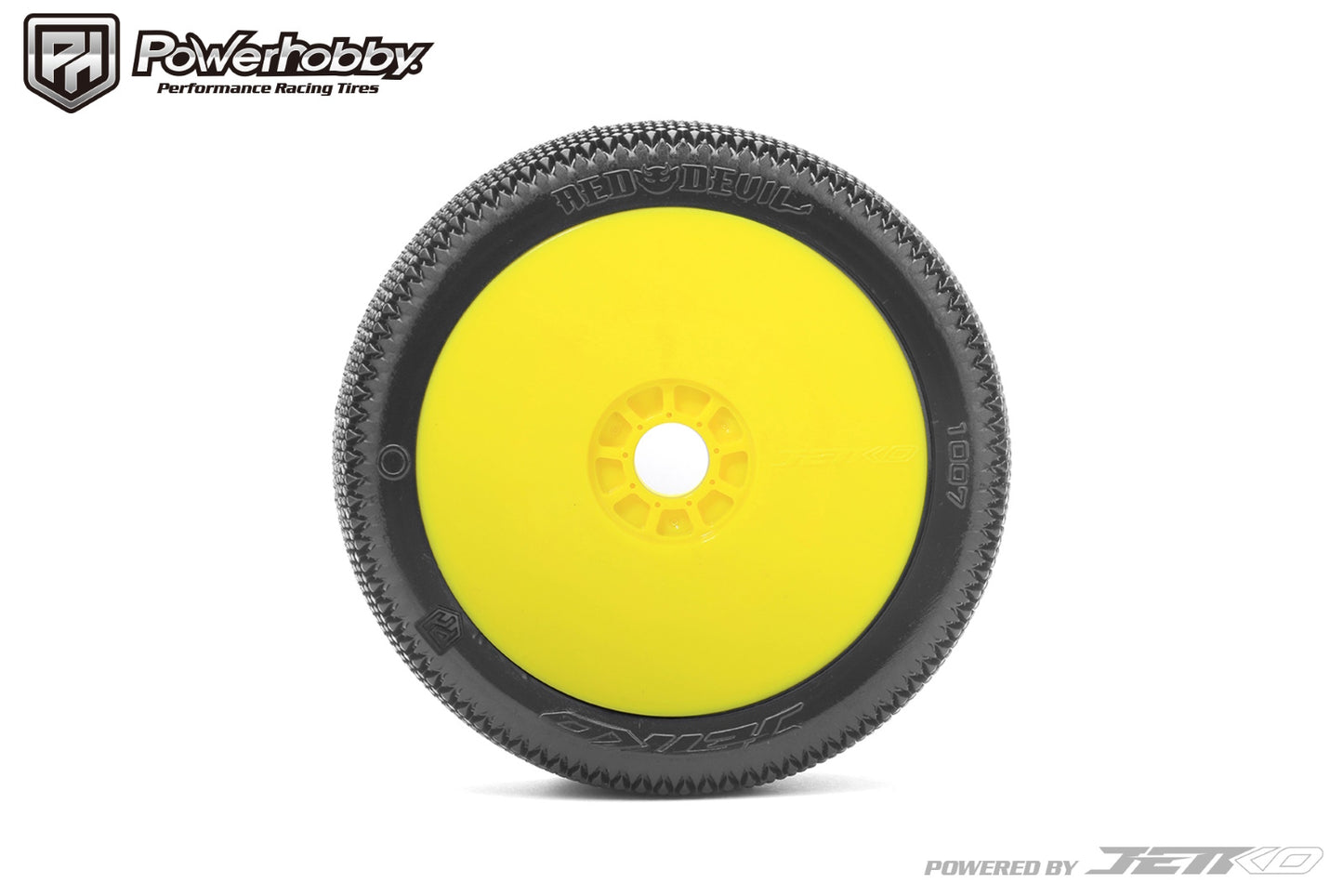 Powerhobby Red Devil 1/8 Buggy Mounted Tires Yellow (2) Super Soft - PowerHobby