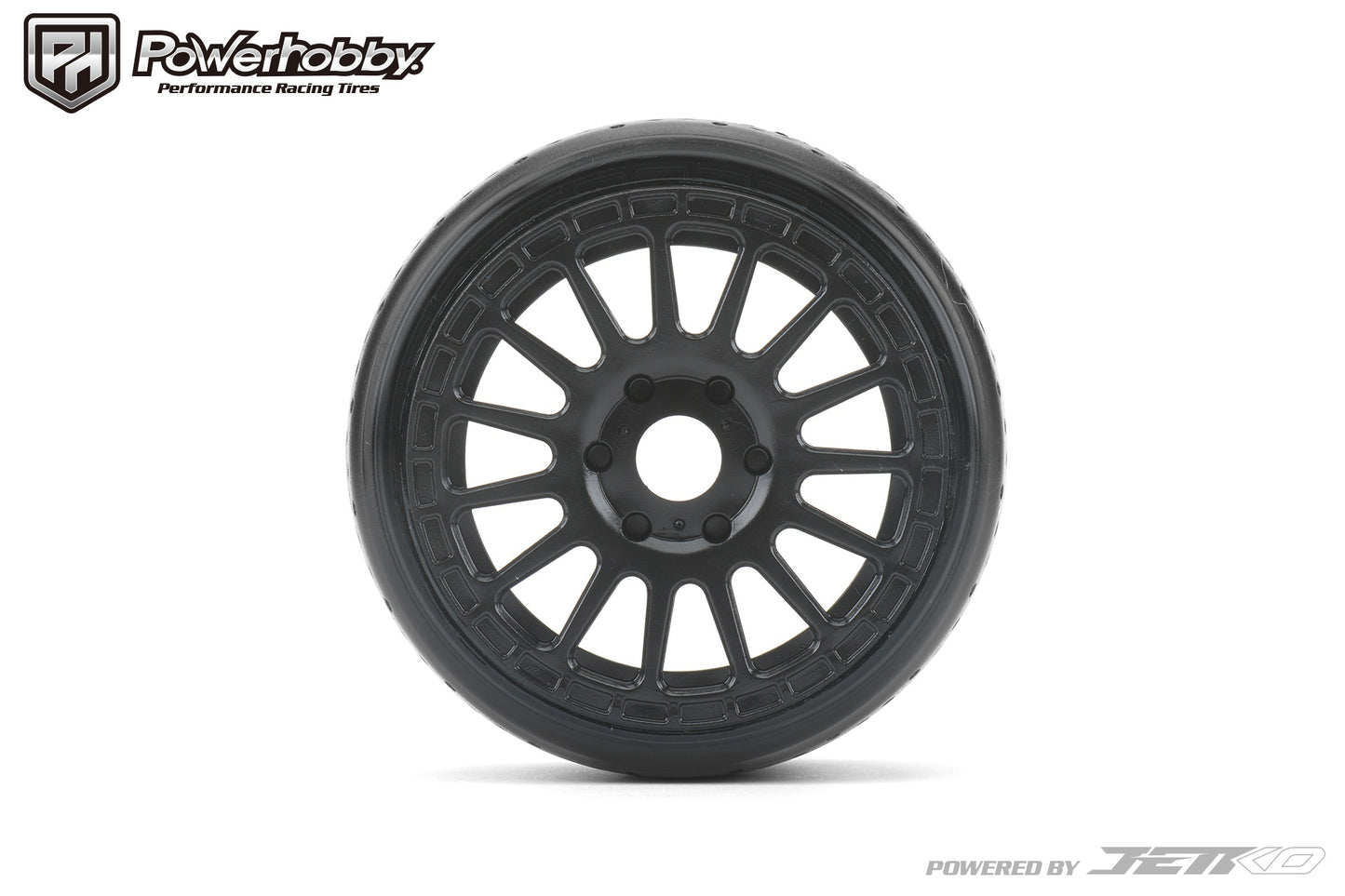 Powerhobby 1/8 GT Hot Dot Belted Mounted Tires 17mm Super Soft Compound Radial Wheels
