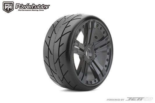 Powerhobby 1/8 GT Vertex Belted Mounted Tires 17mm Ultra Soft Claw Wheels