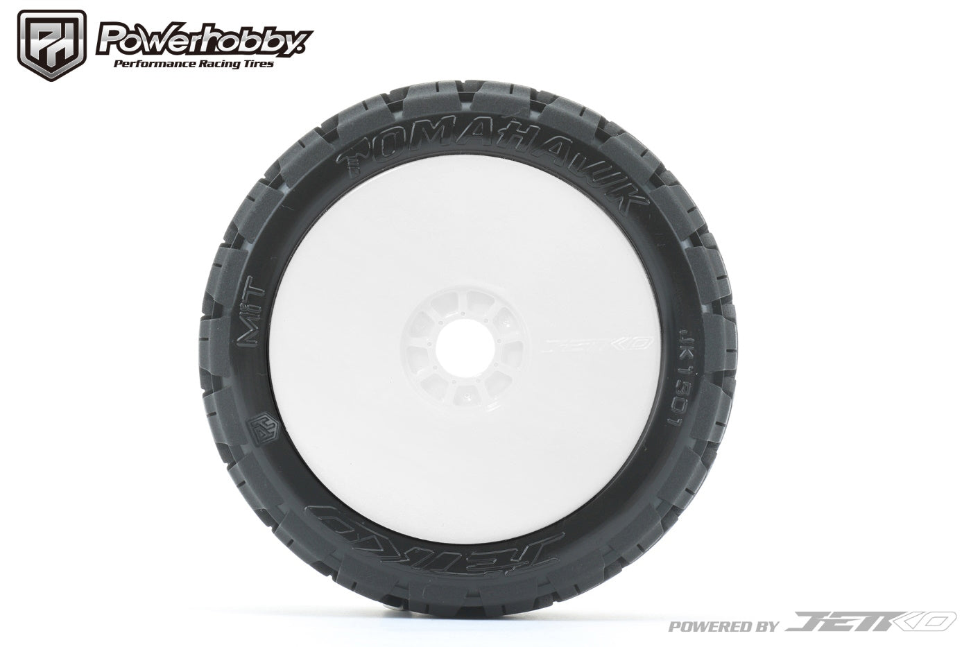 Powerhobby 1/8 Buggy King Cobra Tires Mounted 17MM Dish White Wheels - PowerHobby