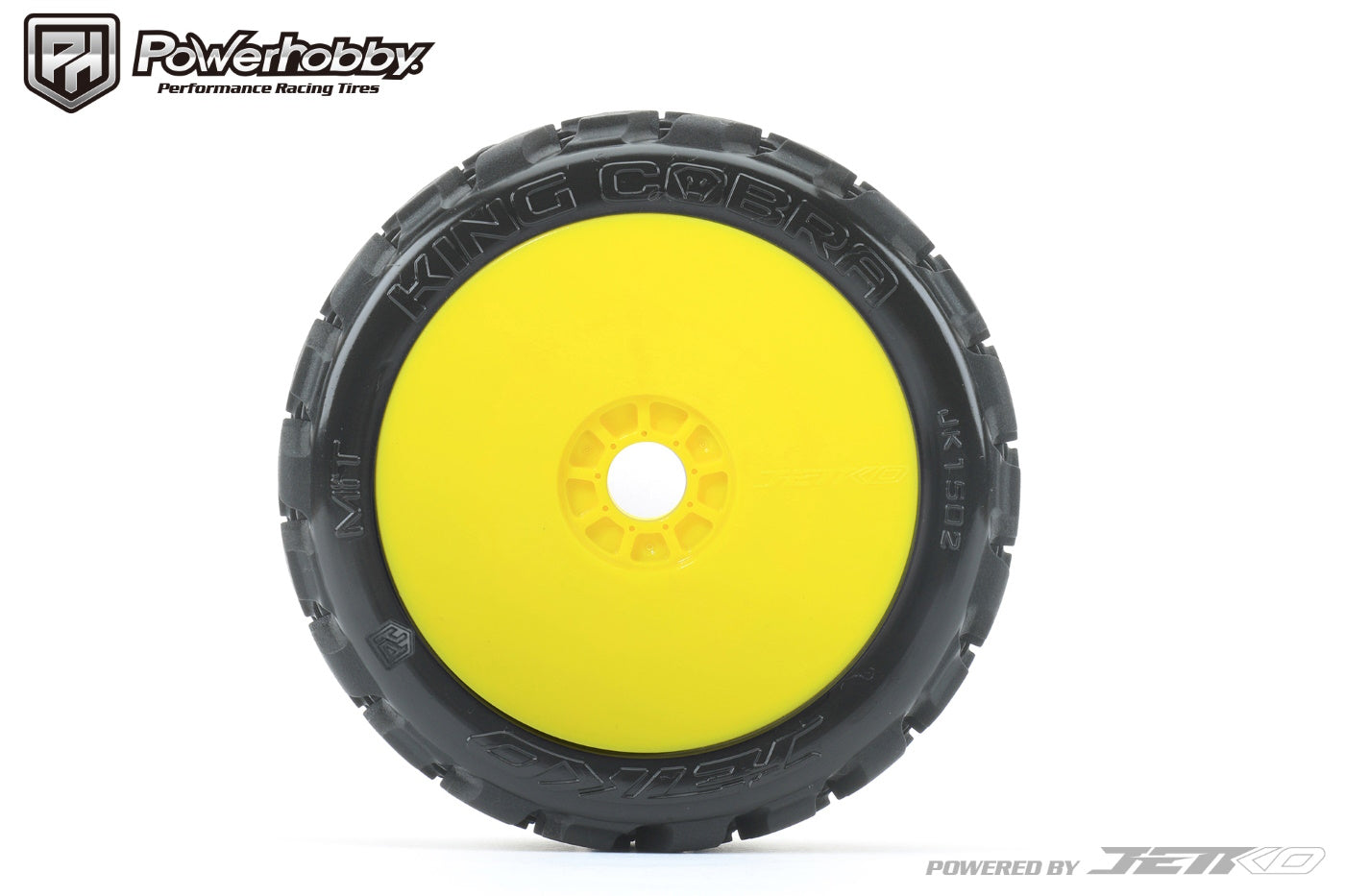 Powerhobby 1/8 Buggy King Cobra Tires Mounted 17MM Dish Yellow Wheels - PowerHobby