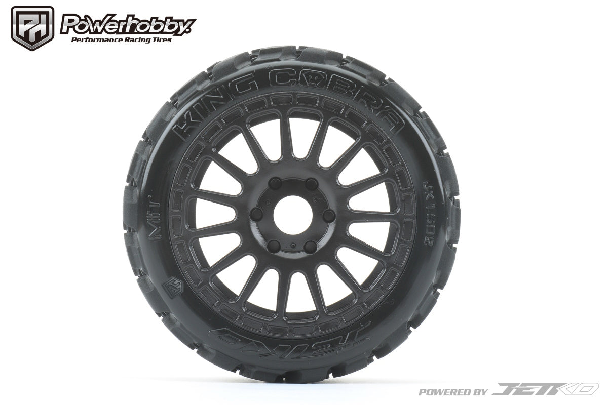 Powerhobby 1/8 Buggy King Cobra Tires Mounted 17MM Radial Wheels - PowerHobby