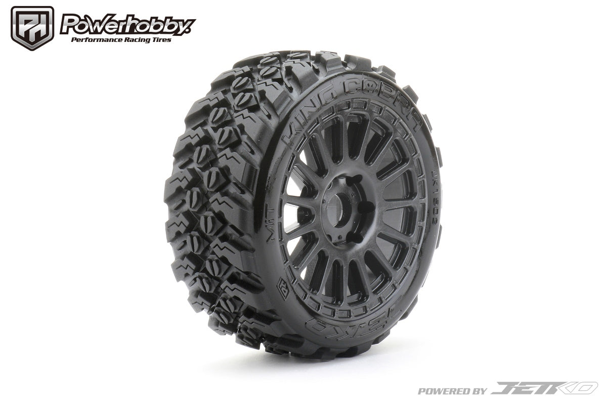 Powerhobby 1/8 Buggy King Cobra Tires Mounted 17MM Radial Wheels - PowerHobby