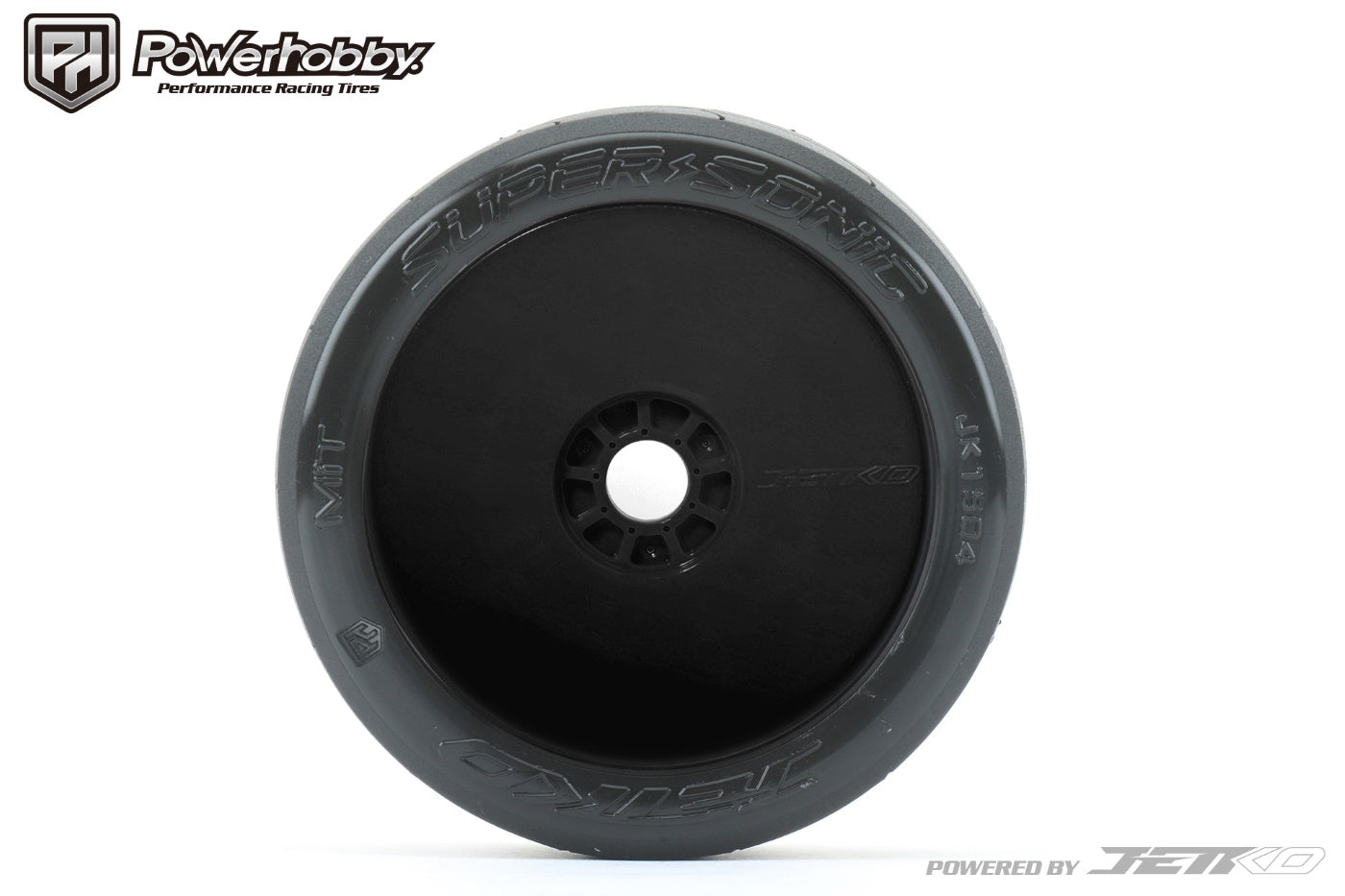 Powerhobby 1/8 Buggy Super Sonic Tires Mounted on Black Dish Wheels - PowerHobby