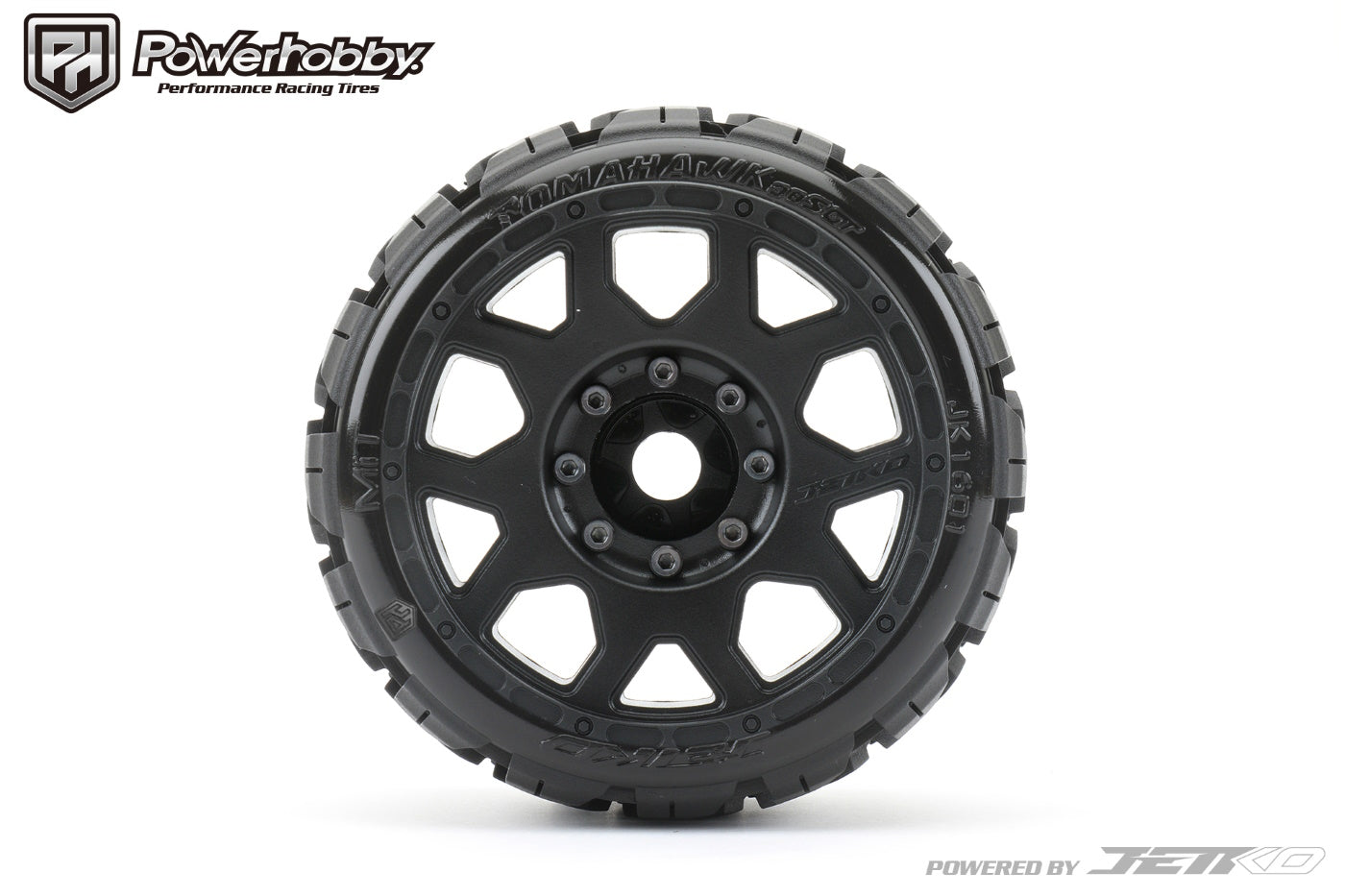 Powerhobby 1/8 SGT 3.8 Tomahawk Belted Mounted Tires (2) 17MM Low Profile - PowerHobby