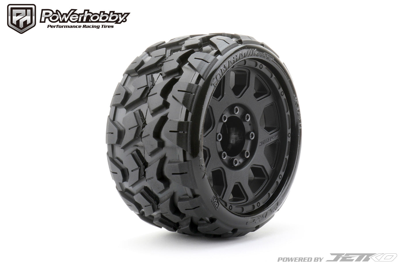 Powerhobby 1/8 SGT 3.8 Tomahawk Belted Mounted Tires (2) 17MM Low Profile - PowerHobby