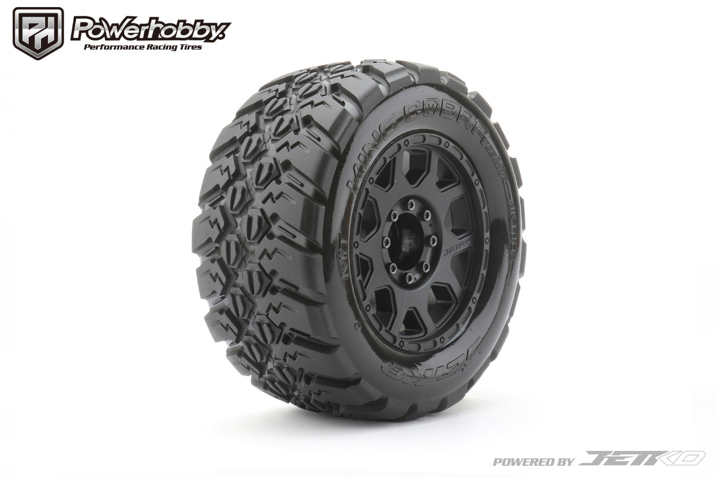 Powerhobby 1/8 MT 3.8 King cobra Belted Mounted Tires (2) 17MM - PowerHobby