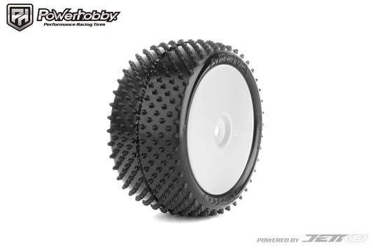 Powerhobby Arena 1/10 2WD / 4WD Rear Buggy Carpet Mounted Tires Soft White - PowerHobby