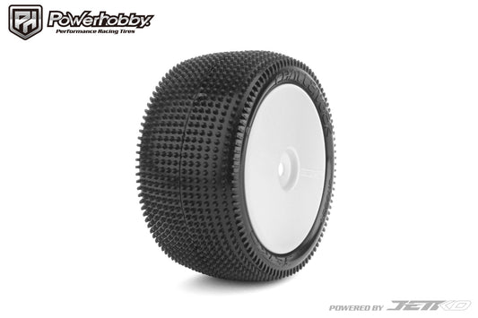 Powerhobby Challenger 1/10 2WD / 4WD Buggy Rear Carpet Mounted Tires Super Soft White - PowerHobby