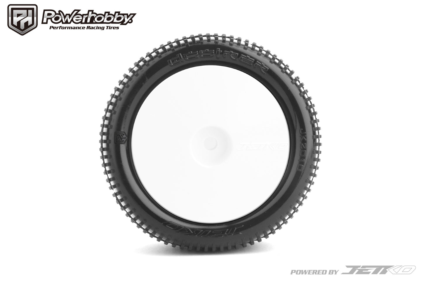 Powerhobby Desirer Mounted Tires Rear 1/10 Buggy (2) White Super Soft - PowerHobby