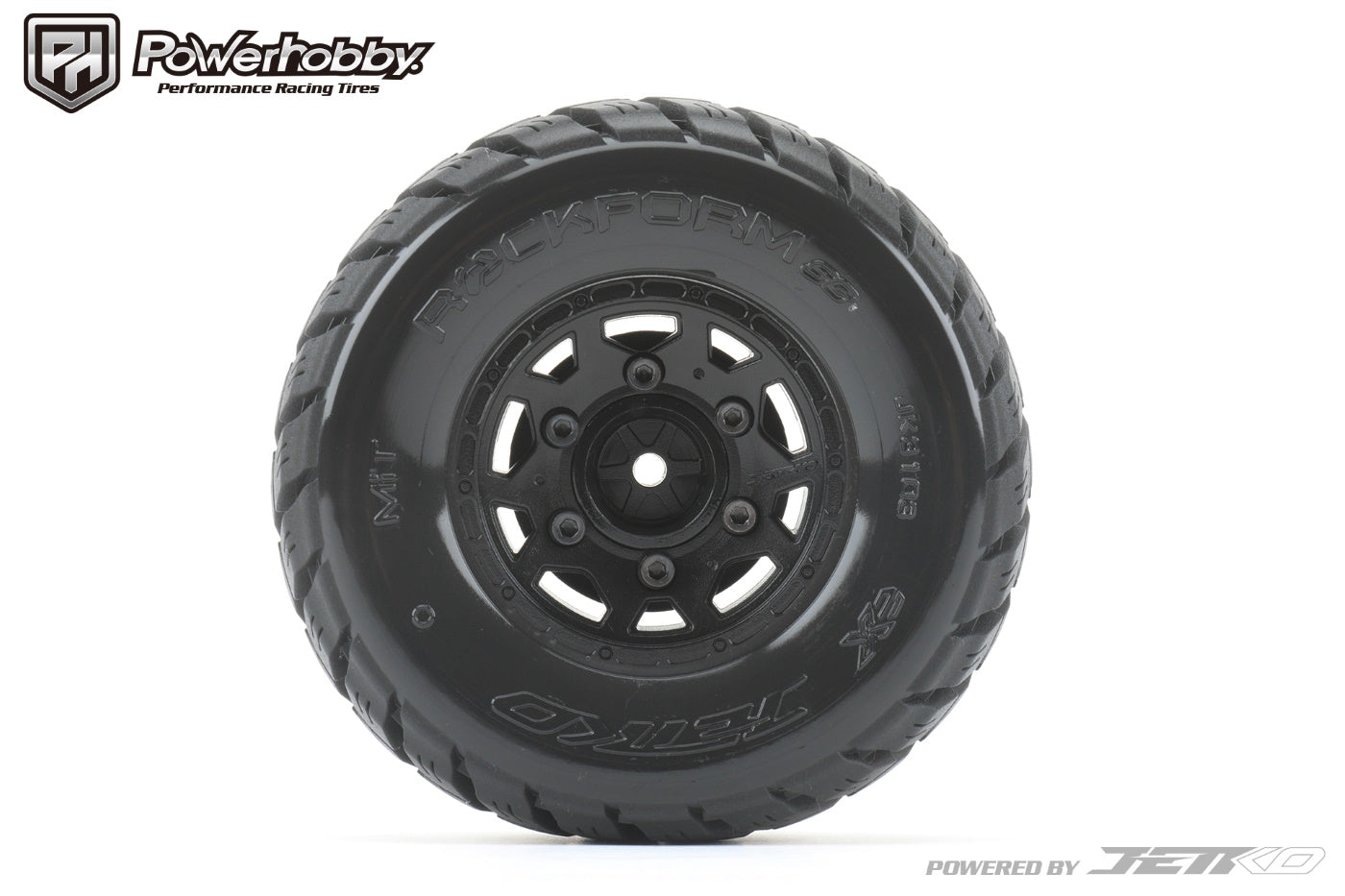 Powerhobby Rockform 1/10 SC Belted Tires (2) with Removable Hex Wheels