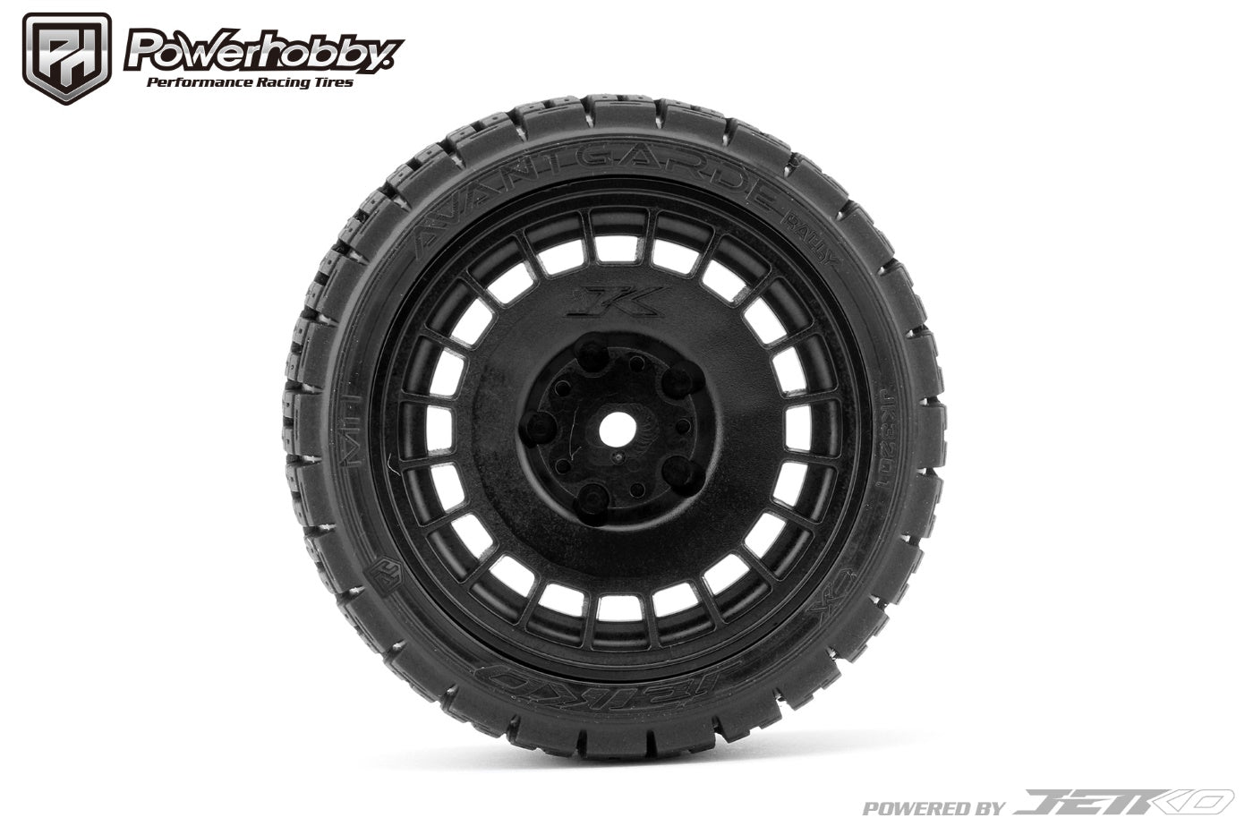 Powerhobby 1/10 Rally Car Avantgarde Mounted Tires Radial Wheels (4) - PowerHobby