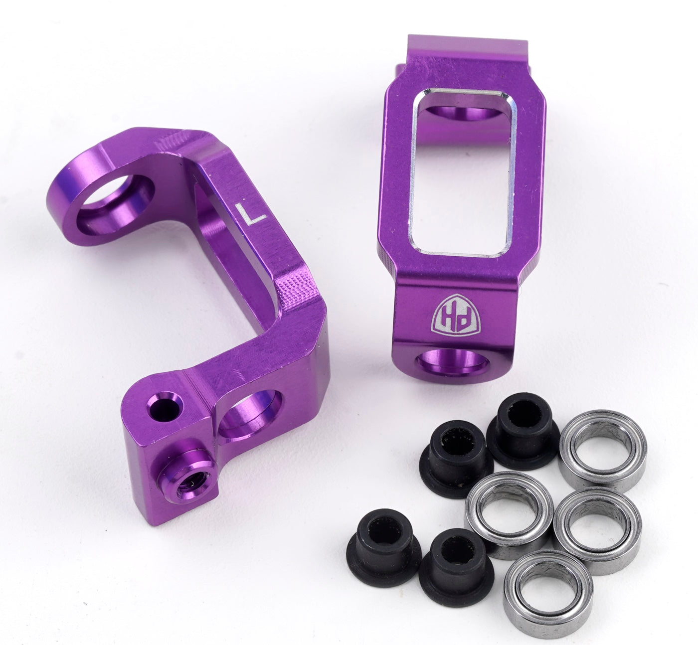 Powerhobby Aluminum Front C-Hub Purple Hpi RS4 Sport3 - PowerHobby