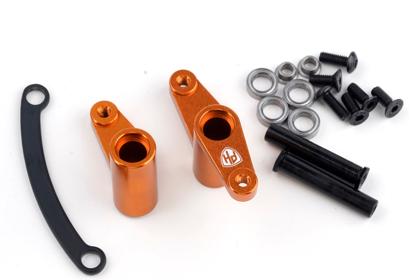 Powerhobby Aluminum Ball Bearing Steering Bellcrank Set Orange HPI RS4 Sport 3 - PowerHobby