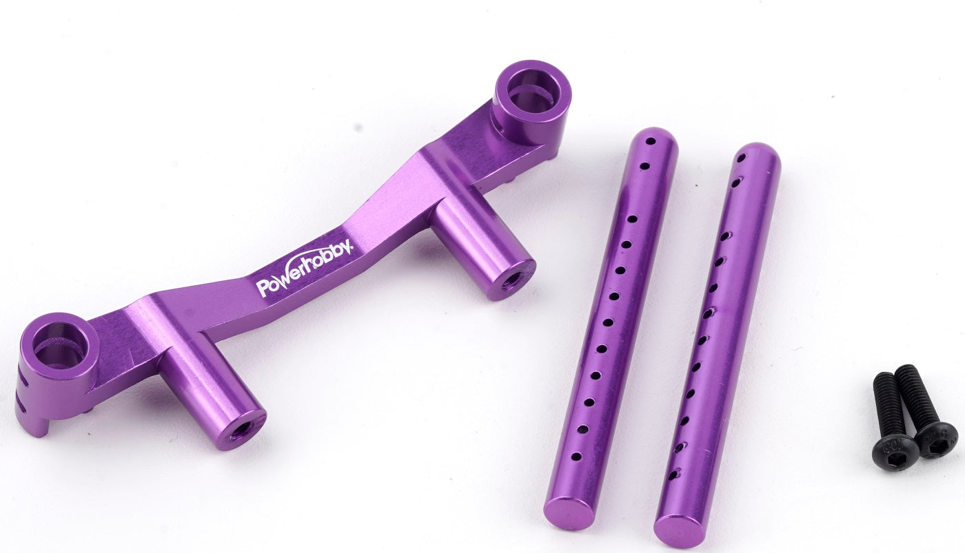 Powerhobby Aluminum Rear Body Post Mount Purple HPI RS4 Sport3 - PowerHobby