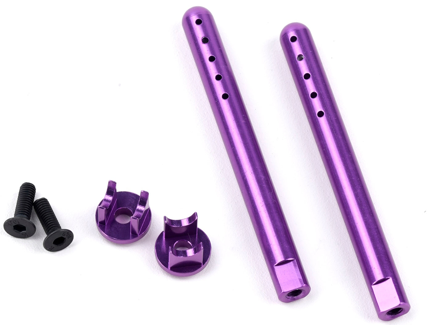 Powerhobby Aluminum Front Body Mounts Purple HPI RS4 Sport3 - PowerHobby