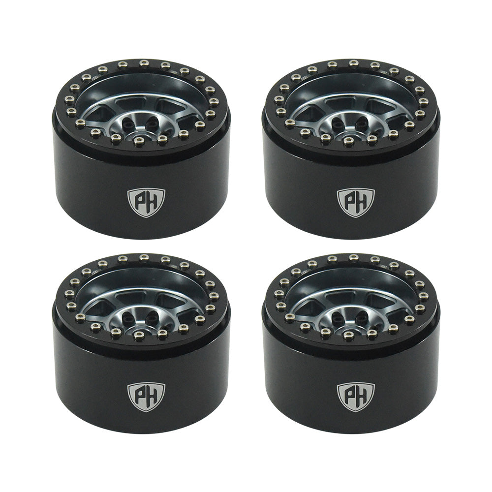 Powerhobby Aluminum 2.2" Beadlock Wheels (4) 1/10 Rock Crawler - PowerHobby