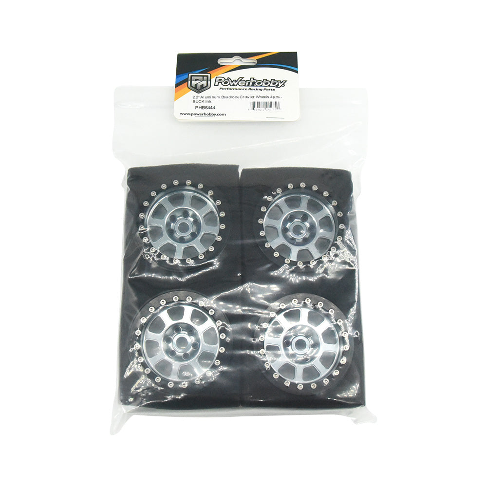 Powerhobby Aluminum 2.2" Beadlock Wheels (4) 1/10 Rock Crawler - PowerHobby