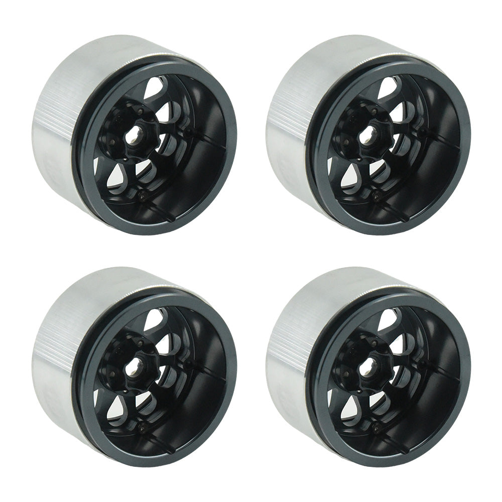 Powerhobby Aluminum 2.2" Beadlock Wheels Grey (4) 1/10 Rock Crawler - PowerHobby